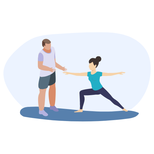 Yoga mit dem Trainer